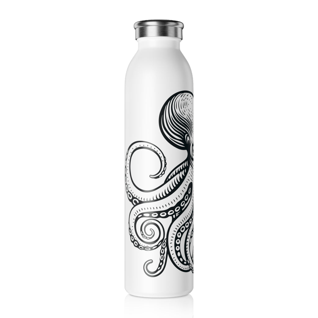 Octopus Slim Water Bottle — Nautical Reusable Stainless Steel Bottle