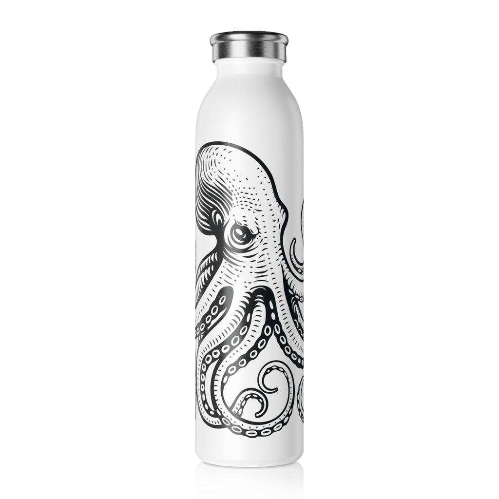 Octopus Slim Water Bottle — Nautical Reusable Stainless Steel Bottle