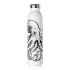 Octopus Slim Water Bottle — Nautical Reusable Stainless Steel Bottle