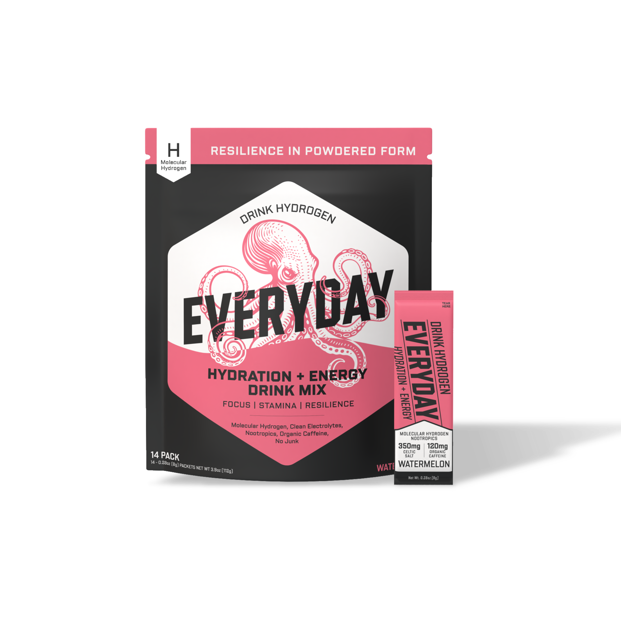 Everyday Hydration + Energy Watermelon pouch